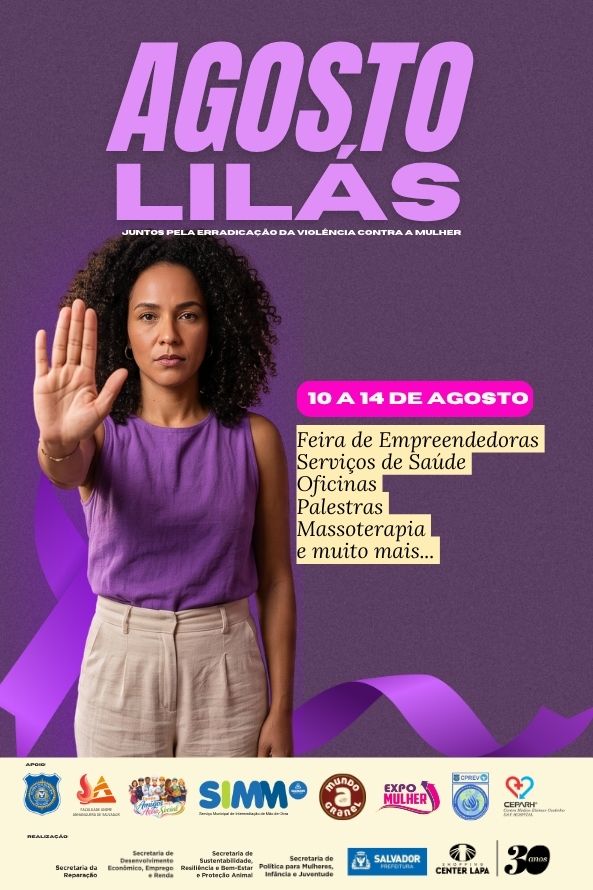 Agosto Lilás no Shopping Center Lapa