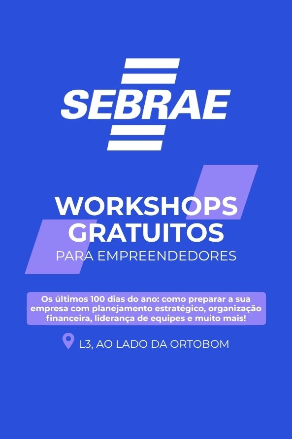 Workshops Gratuitos - SEBRAE | Setembro no Shopping Center Lapa