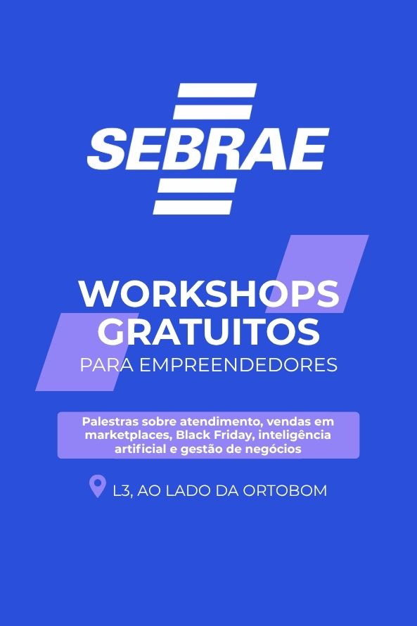 Workshops gratuitos - SEBRAE | Outubro no Shopping Center Lapa